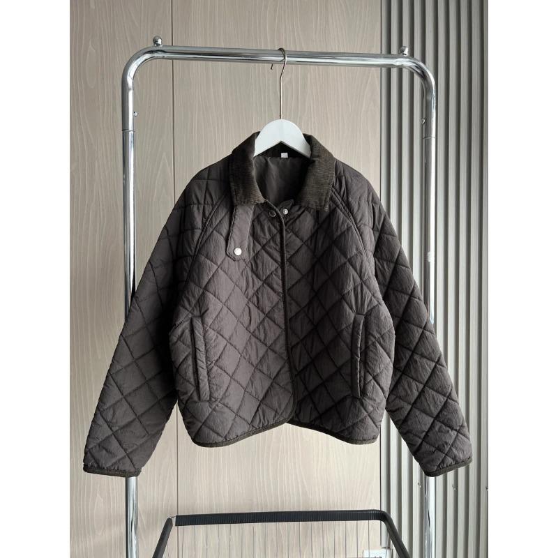 Женская стеганая куртка с подкладкой на подкладке, модель Traf, повседневная и простая стеганая короткая куртка с ромбовидным узором и воротником