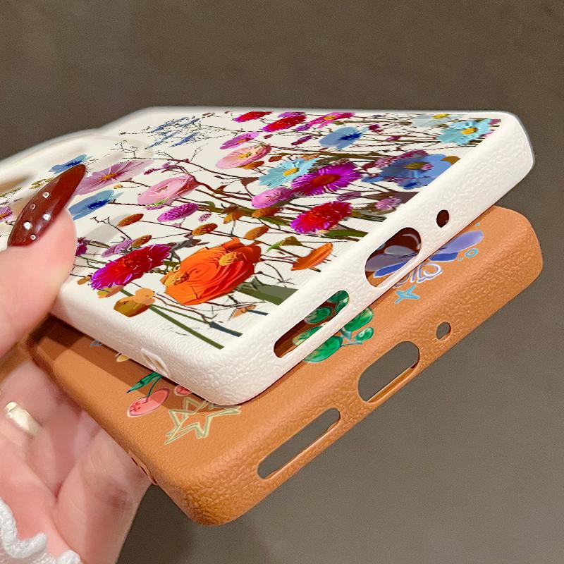 Чехол для телефона с матовой кожей и цветочным принтом в виде розы для Xiaomi 13T Poco X6 M6 Pro Redmi Note 14 Pro 13 Pro 12 11, тонкий, мягкий, ударопрочный чехол из ТПУ