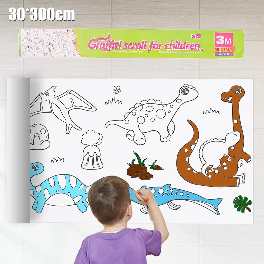 1PCS Three Meters of Children's Graffiti Scroll