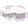 9 Piece Garden Sofa Set with Cushions Black Poly Rattan