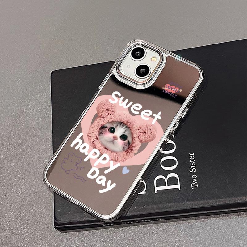 Mobile Phone Cases for iPhone 11 13 XR 15 Pro Max 12 14 Pro Max Case iPhone 16 XS Max Mirror Protective Case Mirror Exquisite Cartoon Waterproof