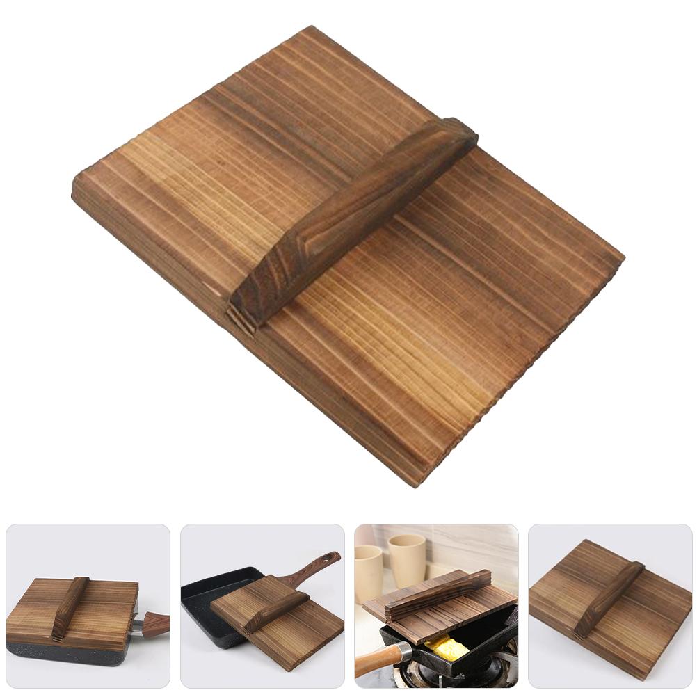 Кастрюли для приготовления пищи Кемпинг Крышка для сковороды Вок Японская деревянная крышка Кухонный гаджет Квадрат