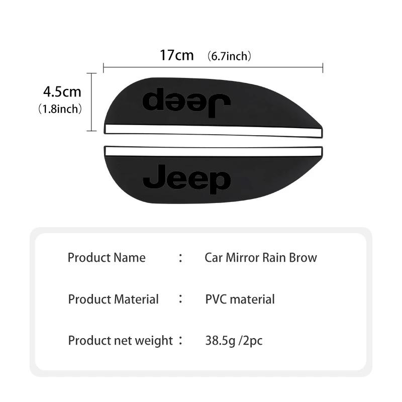 Car Rear View Mirror Rain Eyebrow Shield Sun Visor Protector For Jeep Cherokee Patriot Liberty Wrangler JK JL Commander AJX1