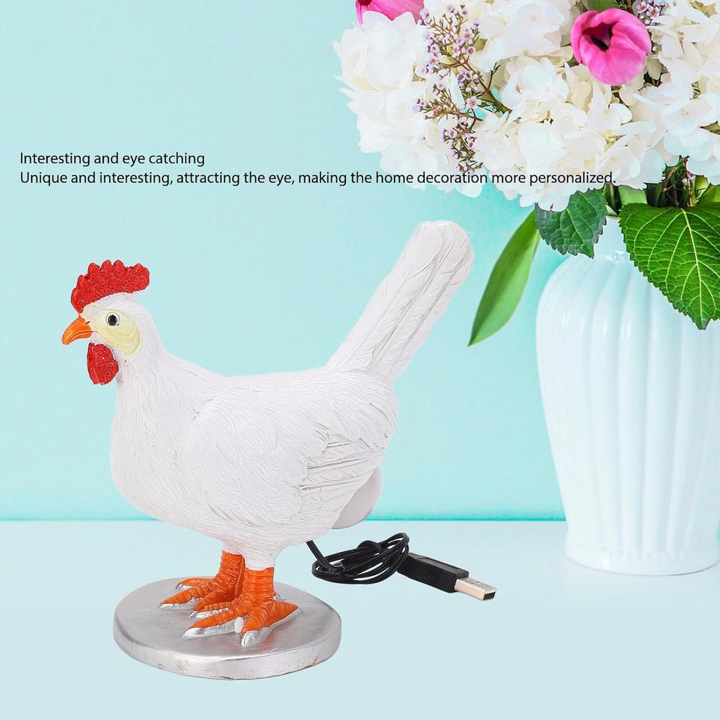 Лампа в виде куриного яйца, 3D лампа с курицей, несущей яйцо, забавная реалистичная курица из смолы, ночник, декоративная настольная лампа в виде животного, украшение для дома, спальни, кабинета