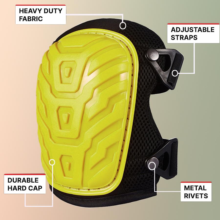 Профессиональные наколенники для работы - Сверхпрочные наколенники с гелевой конструкцией и пенопластовой подкладкой, с прочными ремнями - Удобная защита коленей