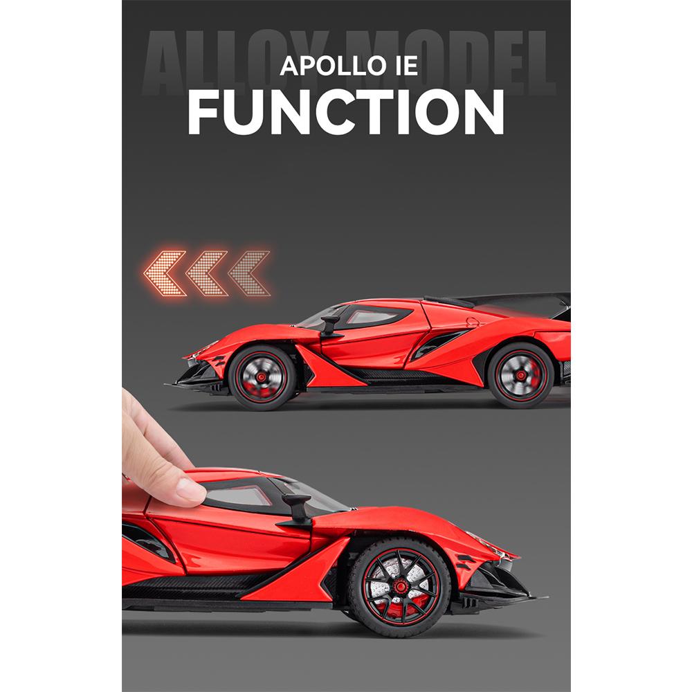 1/24 Scale Apollo IE Intensa Emozione Diecast Car Model Simulation Sound Light Gift