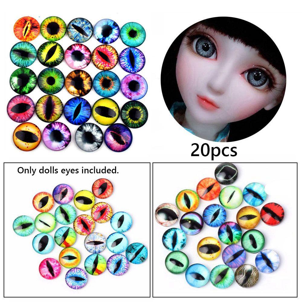 20pcs Hot Accessories Toy Dinosaur Eyeballs Glass Dolls Eyes Time Gem DIY Crafts
