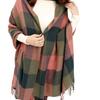 Autumn and Winter Dual-purpose Women's Imitation Cashmere Tassel Super Long Thickened Warm Color Plaid Scarf Shawl