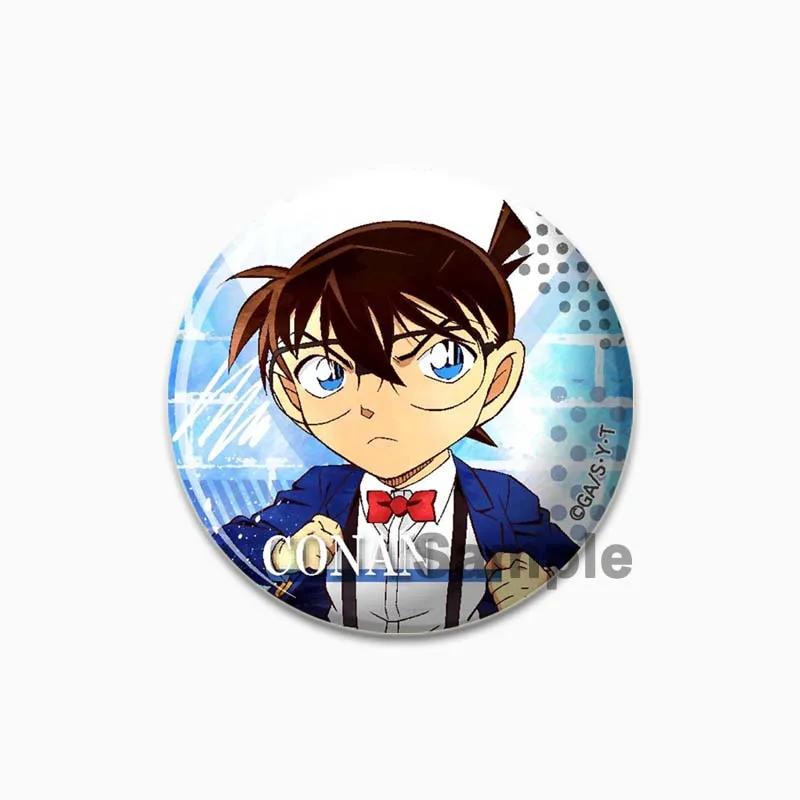 32/44/58mm Maorilan Haibara Ai Conan Hattori Heiji Badge Cartoon Anime Cute Brooch Pins for Clothes Backpack Hat Jewelry Accessories