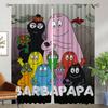 Les Barbapapas Разделительные кухонные шторы для камеры Хэллоуин украшения домашнего интерьера шторы 2 шт. оконные шторы абажуры