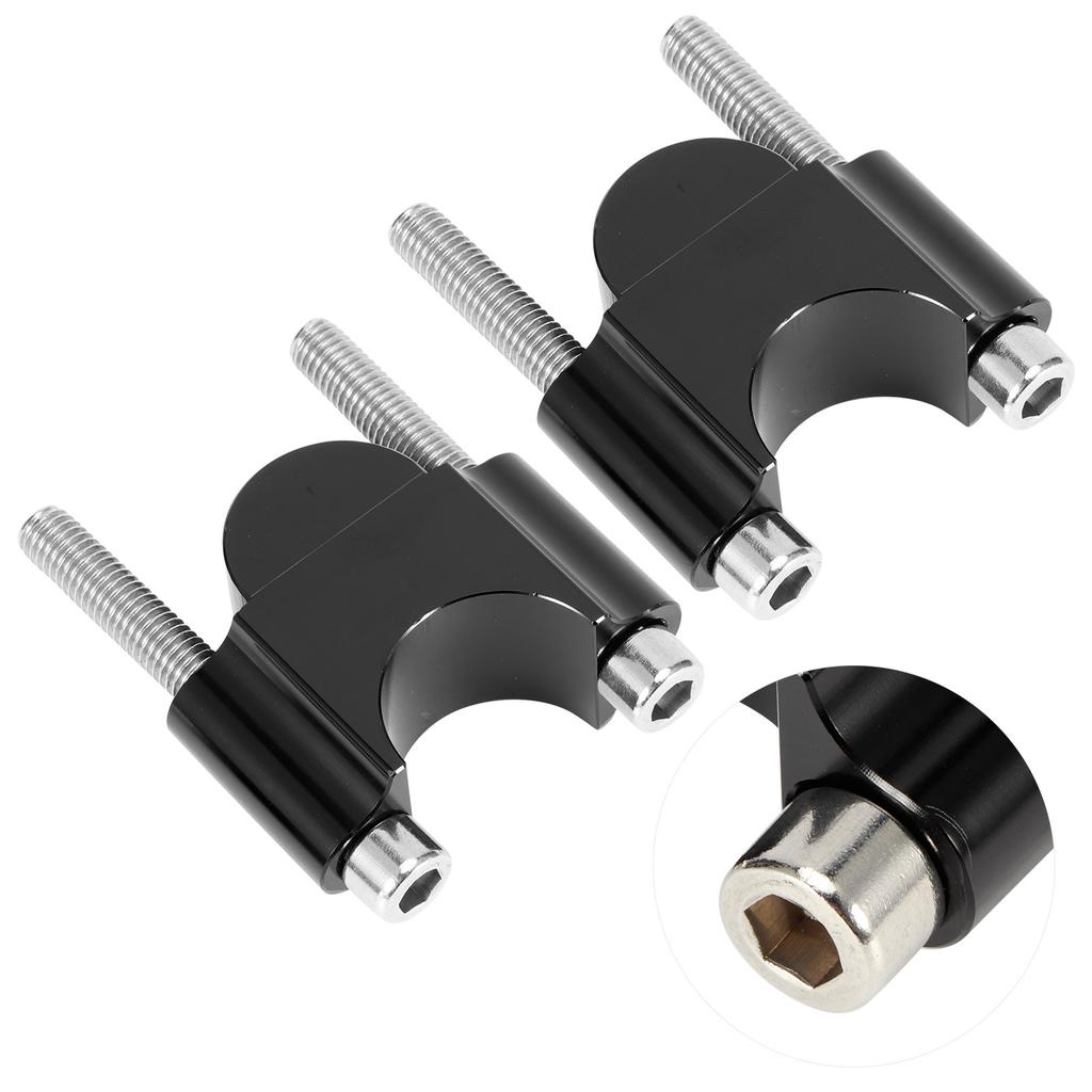 78in 30mm Handlebar Risers Clamp Bars Kit Universal Parts for Motorcycle Off Road ATV(Black )