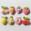 10 Pcs New Kawaii Cartoon Fruit Strawberry, Cherry Avocado Resin Scrapbook Diy Jewelry Children Gift Hairpin Accessories A66