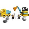 Набор LEGO DUPLO Грузовик и Экскаватор для Детей от 1,5 до 4 Лет Строительные Кубики Машинки Игровой Набор 10931