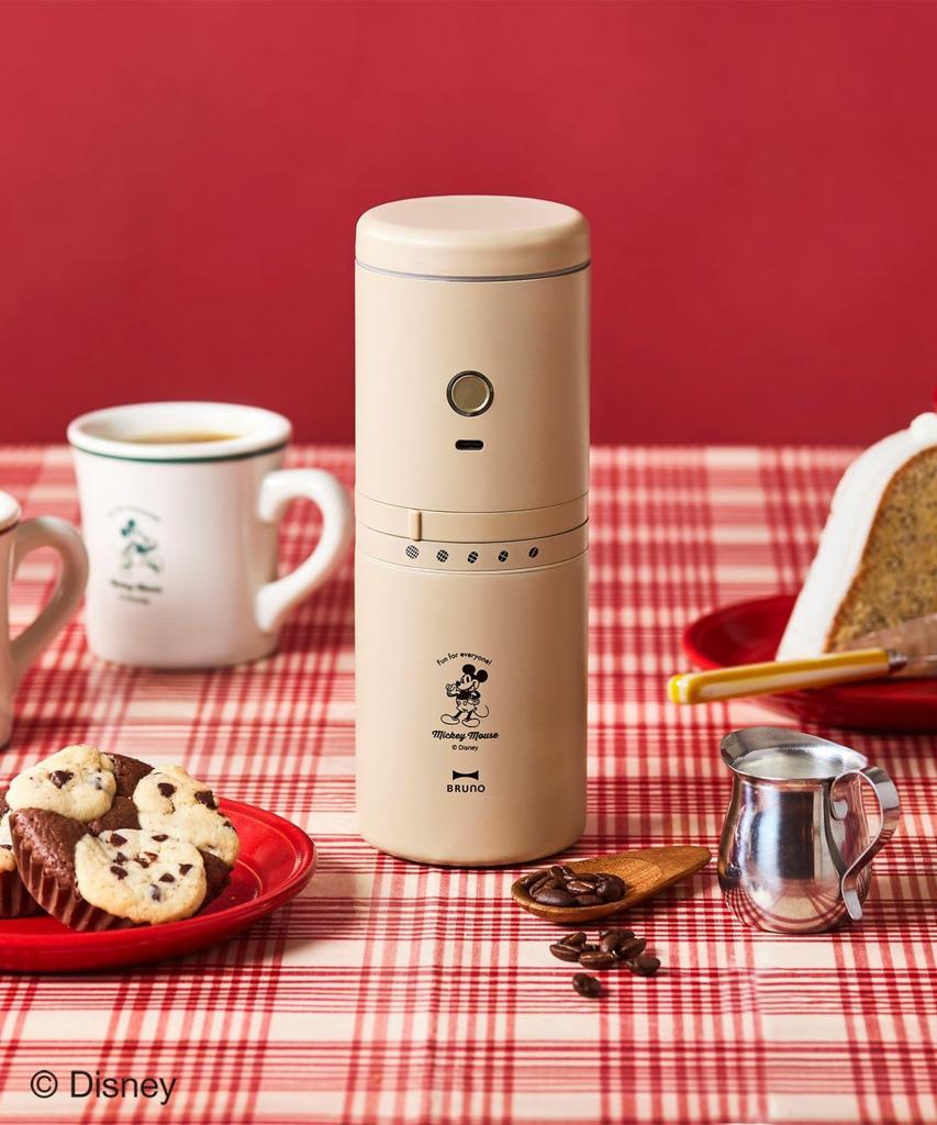 BRUNO Bruno DISNEY Disney Coffee Electric Mill Personal Coffee Maker Present Gift Beige BHK310-BE