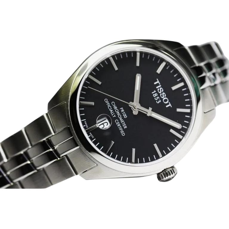 Tissot Коллекция PR100 Кварцевый механизм Водонепроницаемость 100 м Мужские часы Часы 39 мм Черный циферблат T101.451.11.051.00