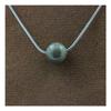 Stones and Minerals. Necklace 1 Pearl Sapphire from Mogok, Burma, Myanmar 8 Mm Stainless Steel Chain.