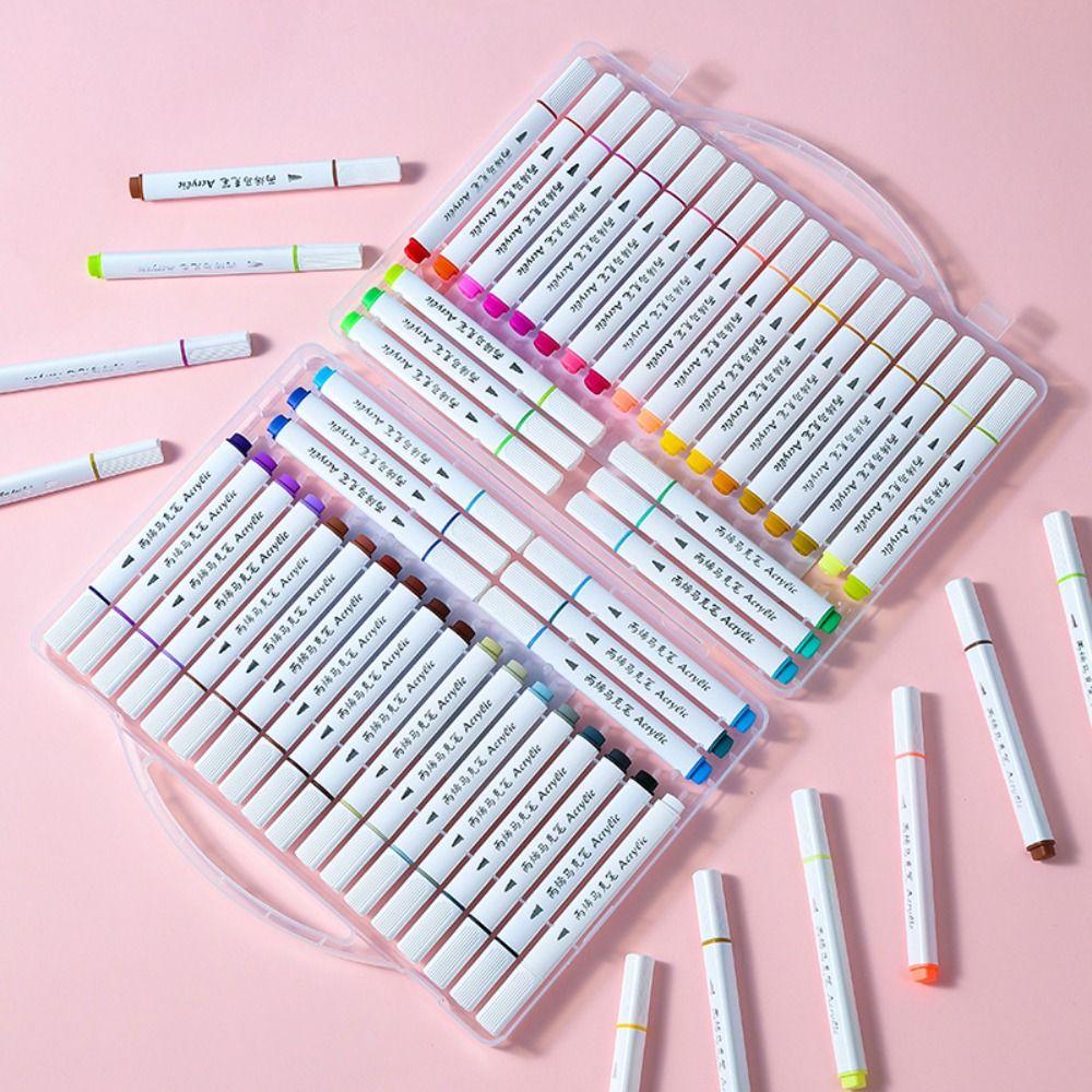 Маркеры для граффити 12/24/36/48 цветов, нетоксичные красочные ручки для рисования, детские ручки