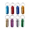 Portable Keychain Aluminum Zinc Zinc Alloy Mini Medicine Jar Outdoor Medicine Bottle Container Pill Bottle