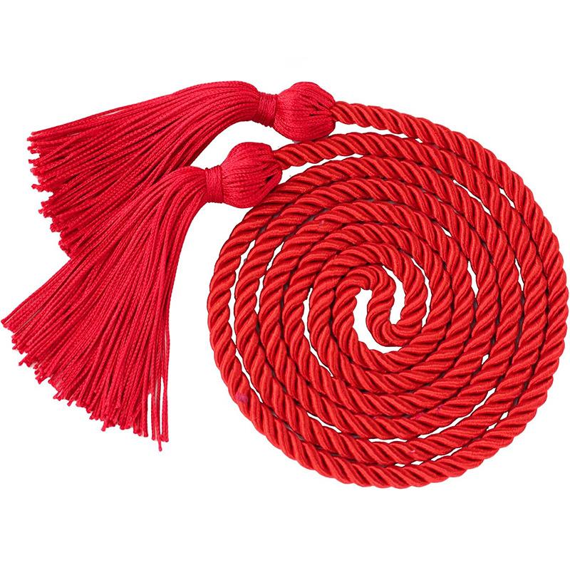 170CM Graduation Honor Cord Double Fringe Tassels Long Rope for Academic Ceremony Student Outfit Party Accessory