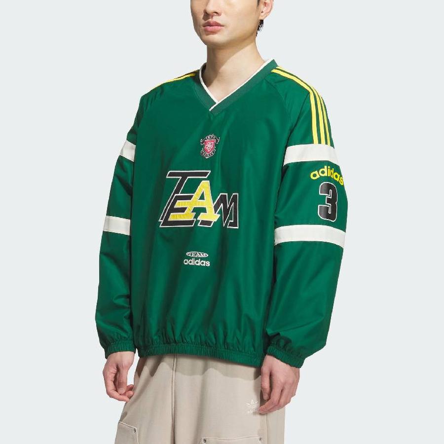 Adidas Оригинальная трикотажная толстовка FW25 Team с логотипом 'Три полоски', свободного кроя, с длинными рукавами, мужская толстовка KC0113