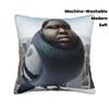 Fun Pigeon Face Art Print Decorative Pillowcase Soft Polyester Zipper Closure Modern Home Decor Gift