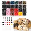 500/1040 шт. Безопасные глаза и носы для куклы, мягкой игрушки, для ремонта, 6-14 мм, цветные глаза, DIY, ремесло, глаза и нос для куклы для вязаных игрушек