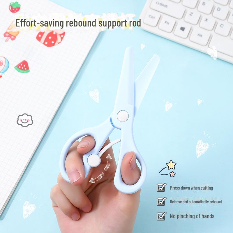 Безопасные для детей самодельные ножницы для отскока: Круглая головка, удобная для рук, экономящая труд для учащихся и воспитателей детских садов