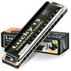 East Top Harmonica Blues Harmonica 13 Hole A Key Jazz Professional Adults Children Study Practice Brass Cover Canvas Case Lucky13 (PowerDraw-A)