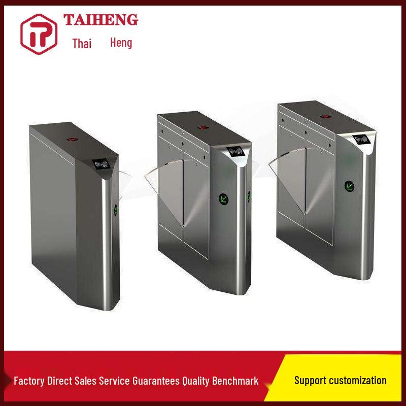 304 Stainless Steel Pedestrian Swing Gate with Facial Recognition Access Control