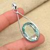 Green Amethyst Gemstone 925 Sterling Silver Handmade Jewelry Women Pendant