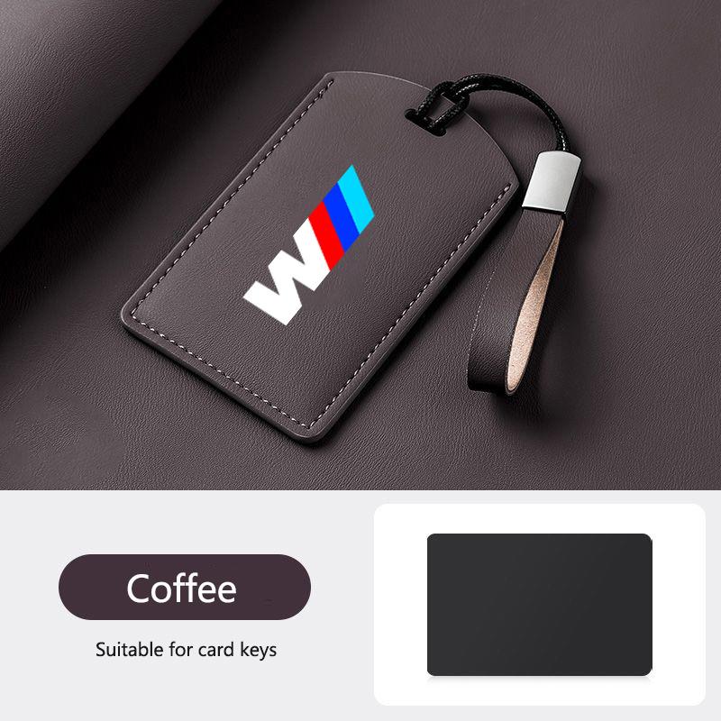 UVGK5 Leather M-Styling Car Smart NFC Card Key Case Cover Shell For BMW M3 M5 M4 Series X1 X3 X5 X6 X7 535le Keychain Auto Accessories