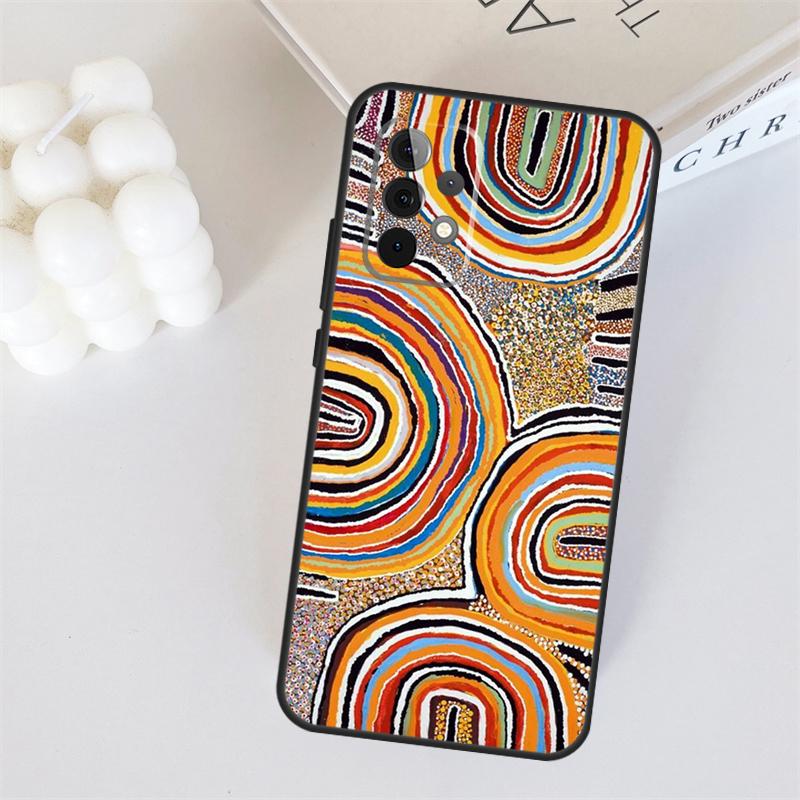Aboriginal Art Print For Samsung Galaxy A22 A32 A52 A54 A14 A16 A26 A36 A56 A55 A35 A05 A06 A15 A53 A33 A13 Case