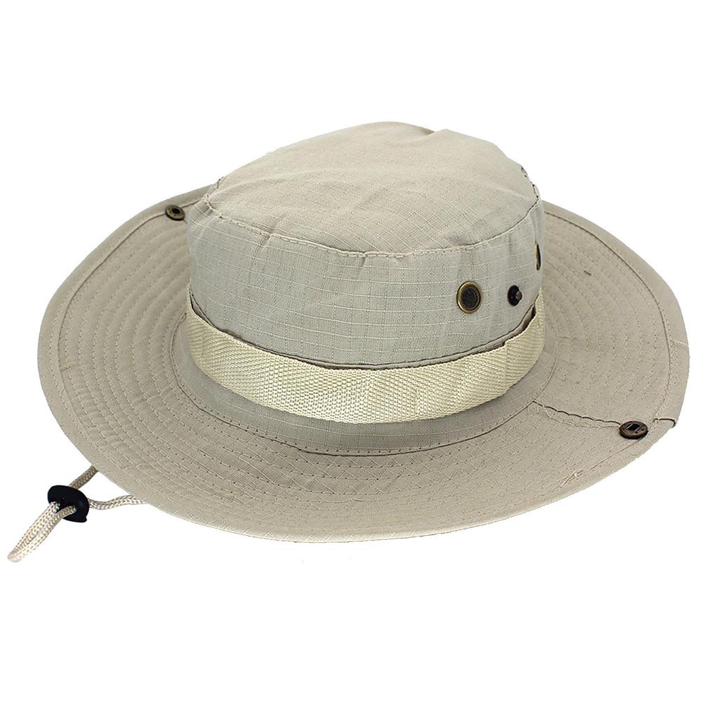 Men's And Women's Outdoor Camping Solid Color Travel Fisherman Sunscreen Hat