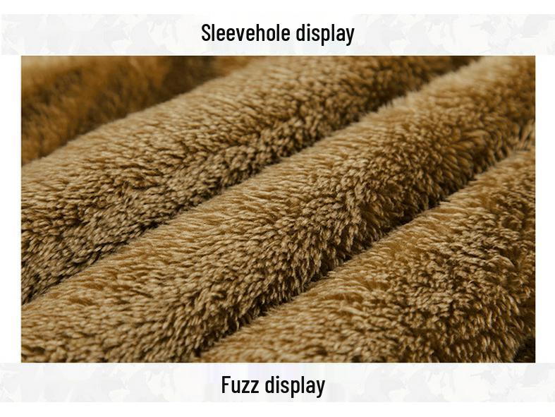 Men's Thickened Corduroy Vest - Fleece Lined, Stand Collar, Sleeveless, Plus Size, Warm Workwear Coat for Autumn/Winter