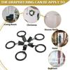 10pcs with Clips Curtain Hanging Ring Curtain Rods Clothes Clip Curtain Rings Buckles  Home
