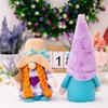 Adorable Lavender Love Heart Faceless Doll Figurine Creative Rudolf Decoration Piece