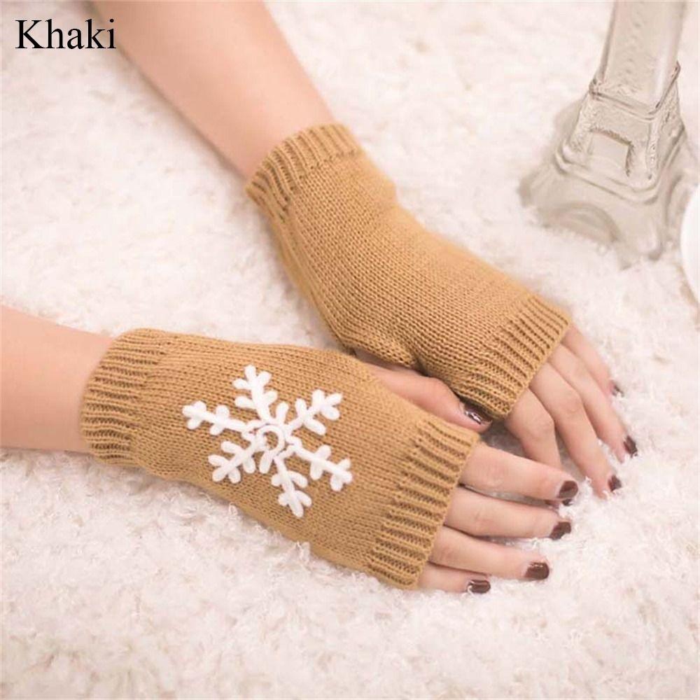 Soft Knitted Gloves Keep Warm Mittens Fashion Half Finger Gloves Men Women