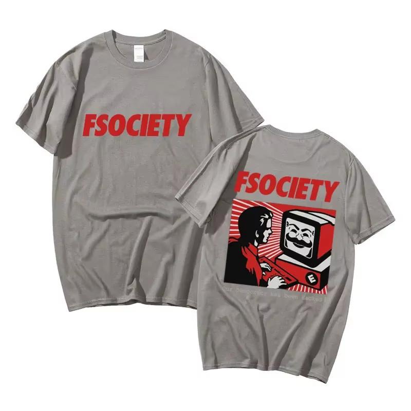 Смешная футболка с графикой Mr. Robot, унисекс, женская, винтажная, хлопковая, футболка FSociety, F Society, футболка для хакера, гика, унисекс, повседневная, уличная одежда