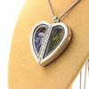 Stones and Minerals. Tanzanite + Raw Peridot Necklace. Heart Model.
