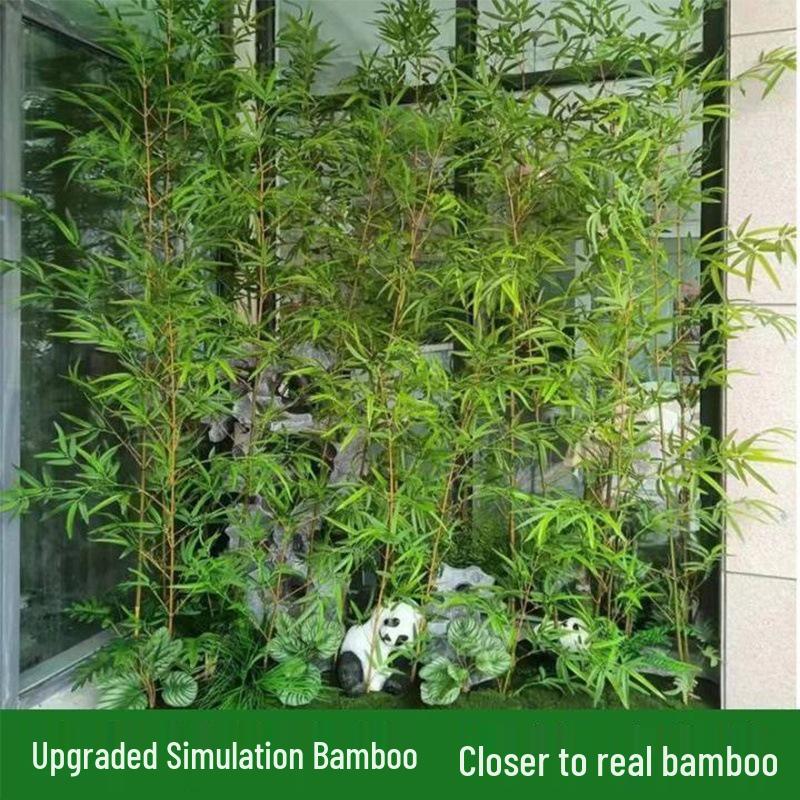 High Simulation Bamboo Partition Fence: Outdoor Zen-Style Artificial Plant Decoration