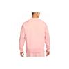 Nike Solid Color Logo Embroidered Crew Neck Sweatshirt Men Tops Pink DA0318-697