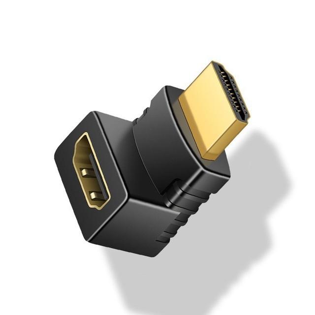 HDMI-совместимый кабель HDMI 90 градусов между мужчинами и женщинами, винтовой кабель для крепления на хост-панели, разъем HDMI-HDMI 1,4 В для удлинителя сплиттера