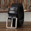 Ремень мужской высококачественный доступный роскошный антиаллергенный деловой из натуральной кожи с пряжкой из чистого титана из коровьей кожи для официальных брюк