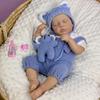 BZDOLL 19Inch 3D Skin With Visible Veins 48CM Lovely Asleep Reborn Baby Doll Toy For Girl Vinyl Limbs Soft Cloth Body Doll Cute Handmade Birthday Gift