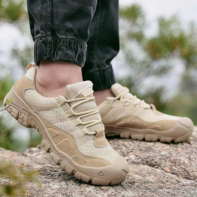 Мужские военные армейские ботинки, непромокаемая походная дорожная обувь, рабочая обувь, армейская тактическая обувь, дышащие мужские кроссовки, ботинки для пустыни985