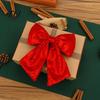 Durable Polyester Bows for Seasonal Decor Christmas Large Bow Pendant with Sequin, Multi-Layered Glitter Decorative Hanging Holiday Parties Ornament,