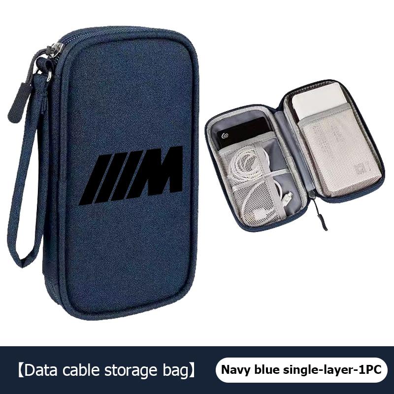 Car Portable Phone Data Line Storage Bag Auto Accessories For BMW Performance M E87 E30 E46 E28 F35 G20 E93 F20 X3 X AA4