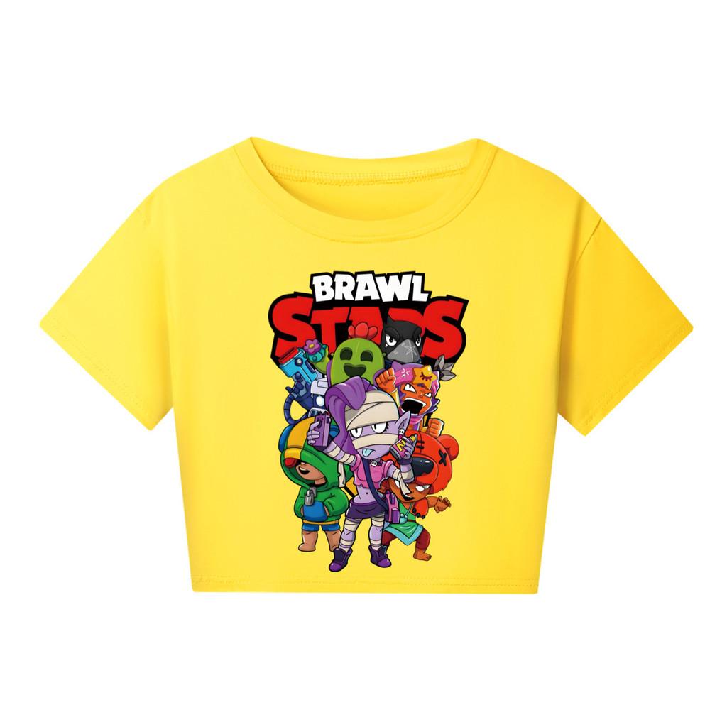 4094 Детская футболка с принтом Brawl Stars для девочек, с короткими рукавами