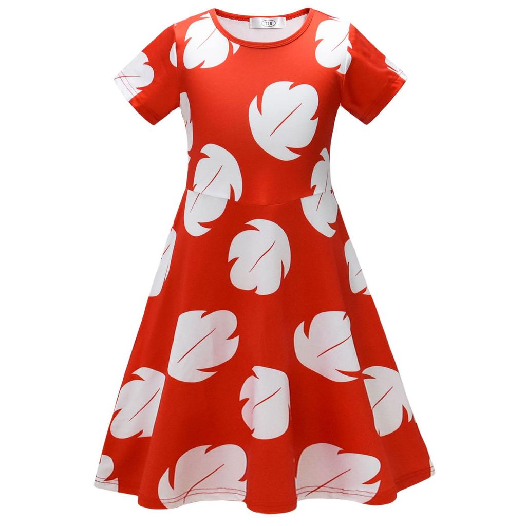 New Star Baby Lilo And Stitch Lilo Cos Girls Short Sleeve Dress + Bag