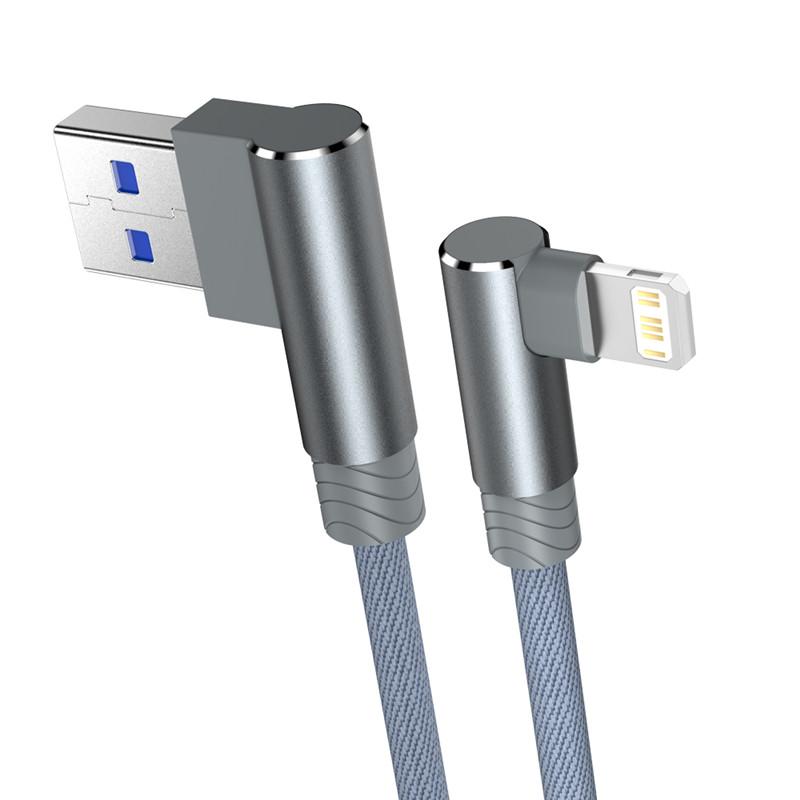 90-градусный USB-кабель для передачи данных, кабель для быстрой зарядки, оригинальный шнур для зарядки 2 м 3 м